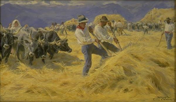unknow artist The Treshing in the Abruzzi oil painting image